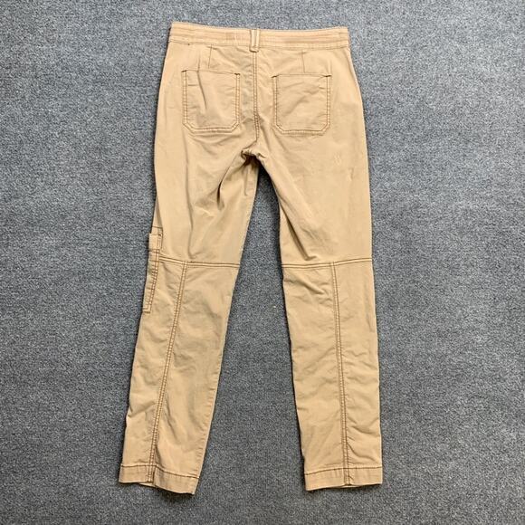 Hei Hei Pants Womens 26 Brown Cotton Blend Stretch Cargo Pockets Double Knee - Picture 8 of 13